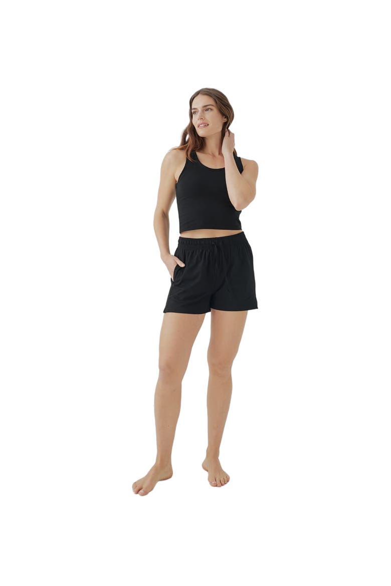 Organic Cotton Cool Stretch Lounge Short, Main, color, Black