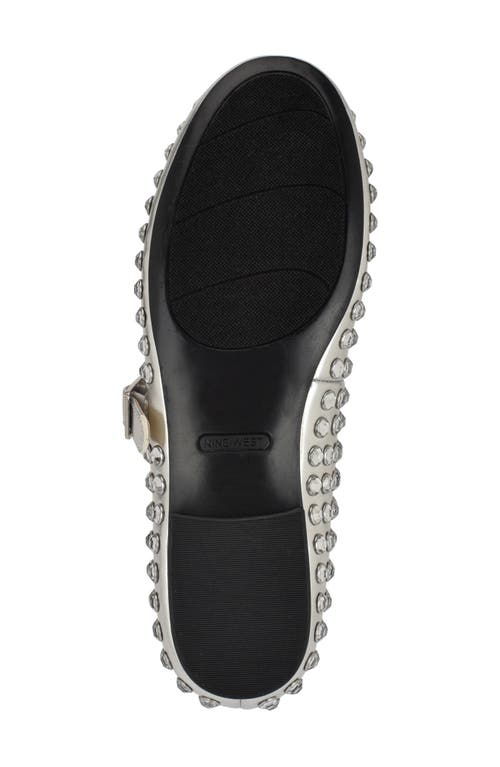 Shop Nine West Emmil Mary Jane Flat In Silver
