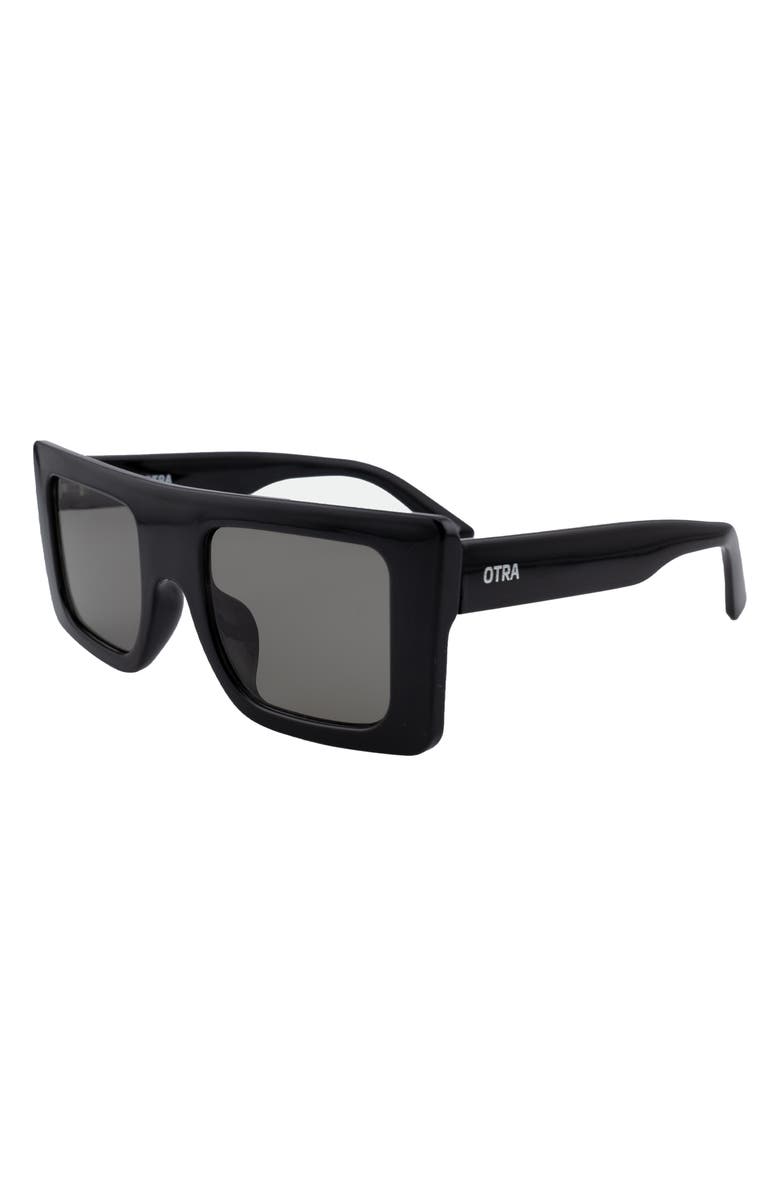 OTRA Gyda Square Sunglasses, Alternate, color, Black/ Smoke