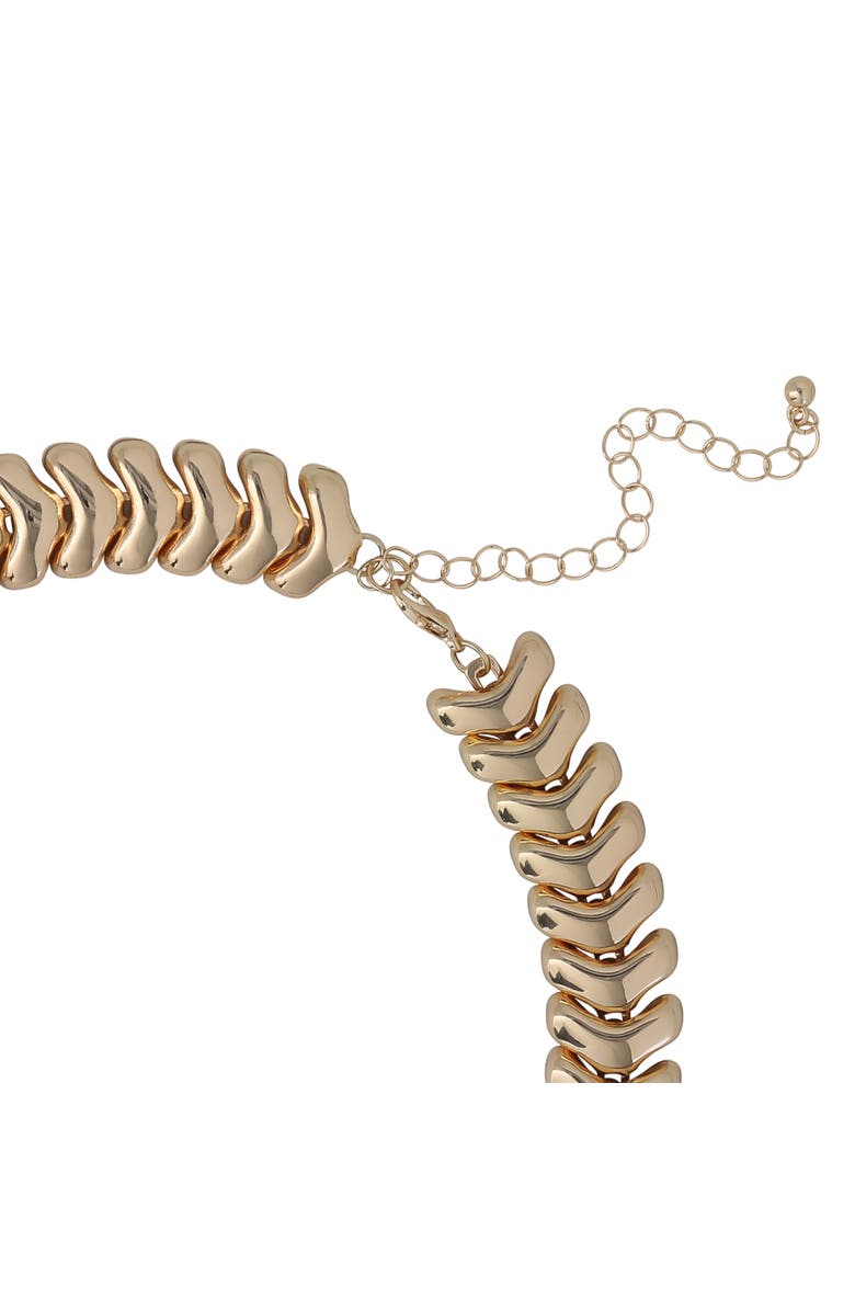 BCBG Chunky Gold-Tone Chevron Chain Necklace - 15 + 3.5'', Alternate, color, Gold Tone