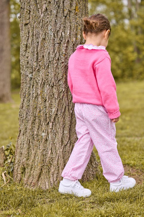 Little English Kids' Floral Banded Bow Pant In Pink
