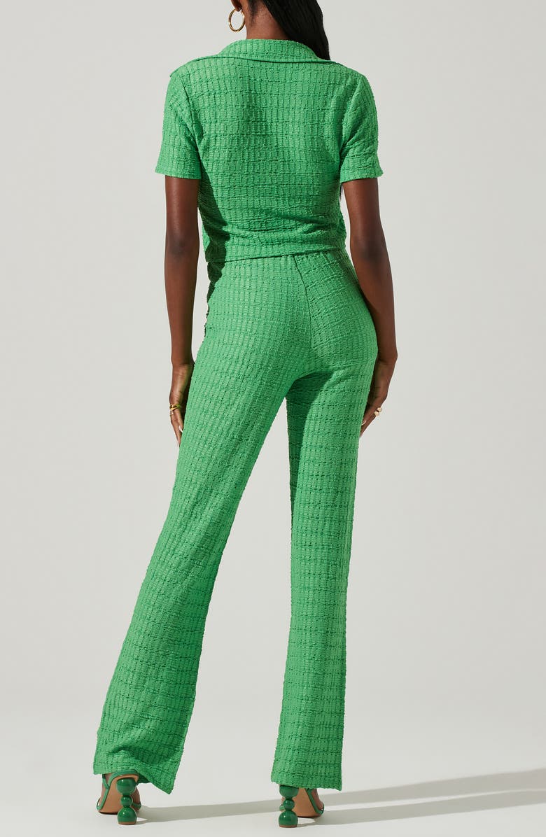 ASTR the Label Zoey Textured Tie Front Crop Top, Alternate, color, Green