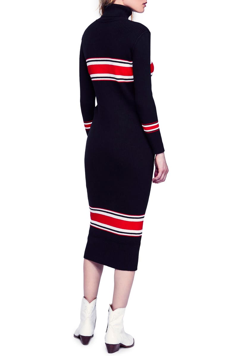 Free People Sport Stripe Midi Sweater Dress, Alternate, color,