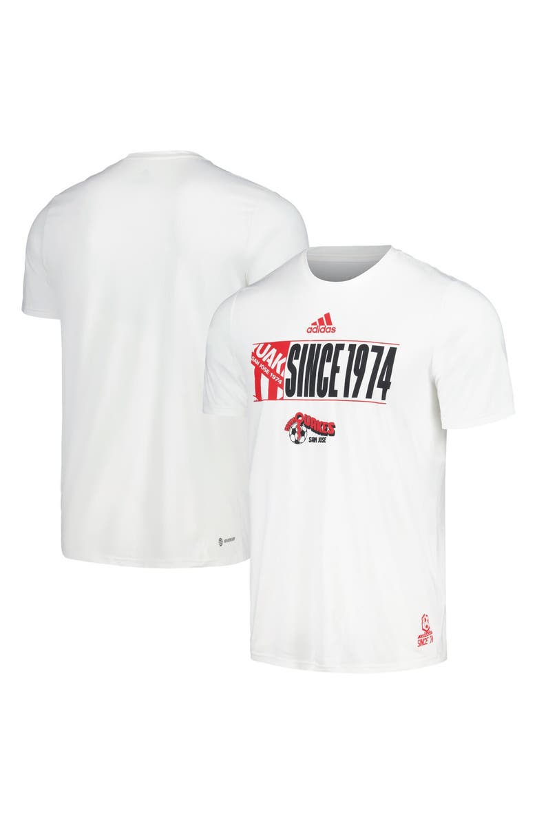 adidas Men's adidas White San Jose Earthquakes 2024 Jersey Hook AEROREADY T-Shirt, Alternate, color,