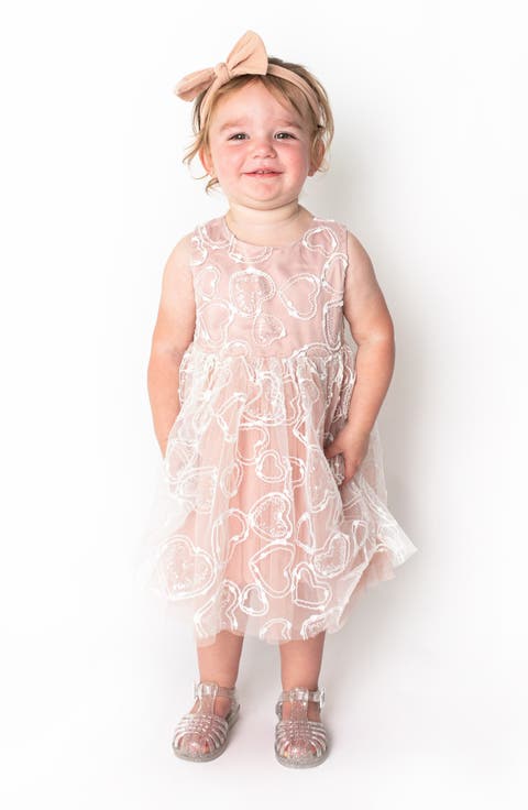 Embroidered Overlay Sleeveless Dress (Baby)