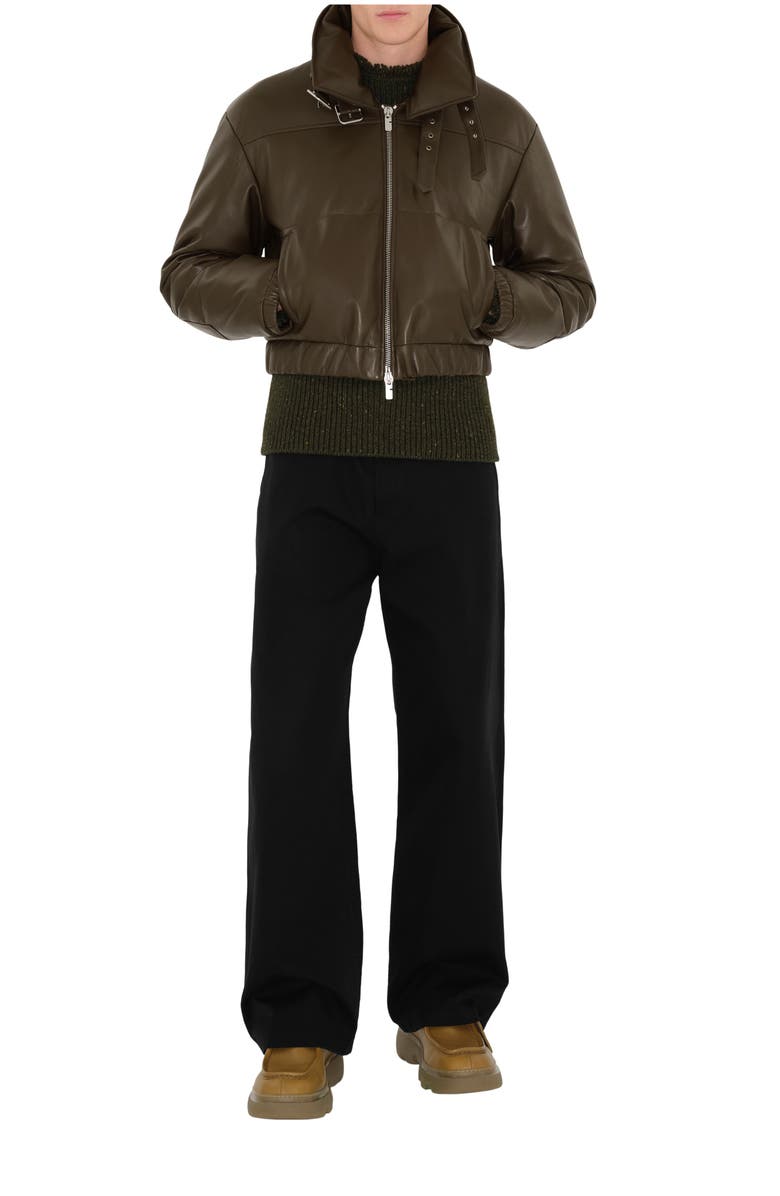 Burberry Leather Puffer Jacket, Main, color, 