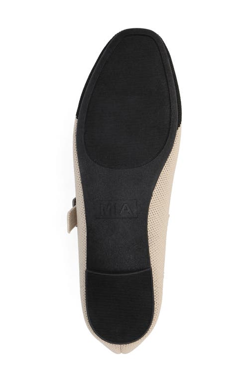 Mia Brita Knit Mary Jane Ballet Flat In Sand/black