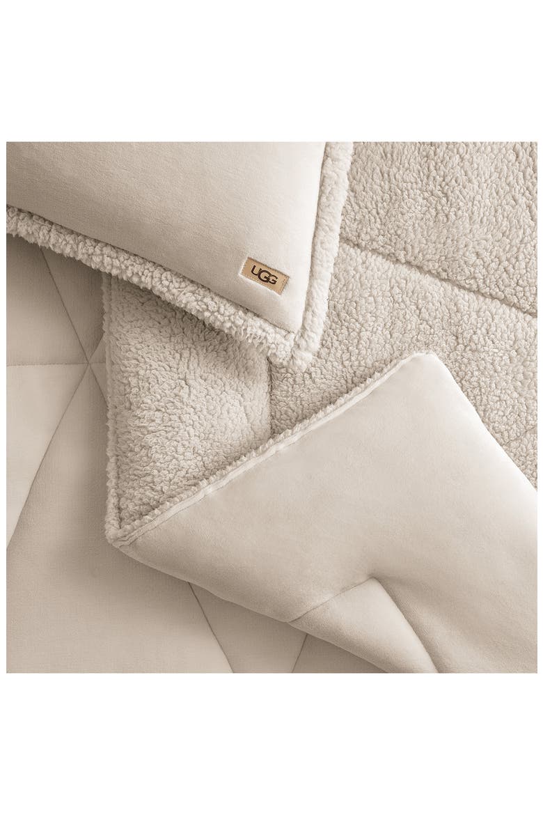 Avery Faux Shearling Comforter & Shams Set, Alternate, color, BIRCH