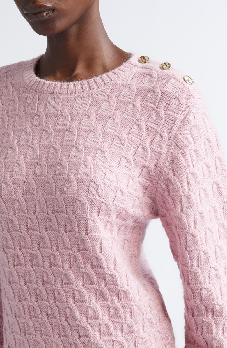 Wales Bonner The Chord Mohair & Wool Sweater, Alternate, color, Pink