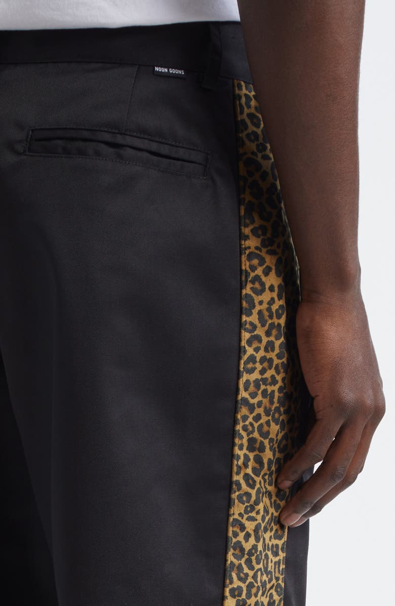 Noon Goons Leopard Stripe Pants, Alternate, color, Black