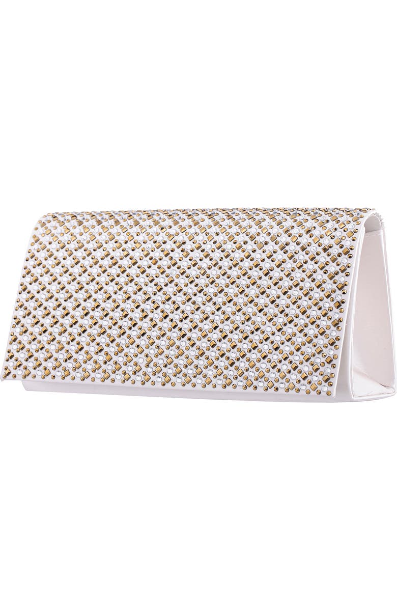 Nina Deva Crystal Clutch, Alternate, color, Ivory Multi