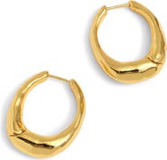 Madewell Hammered Puffy Huggie Hoop Earrings