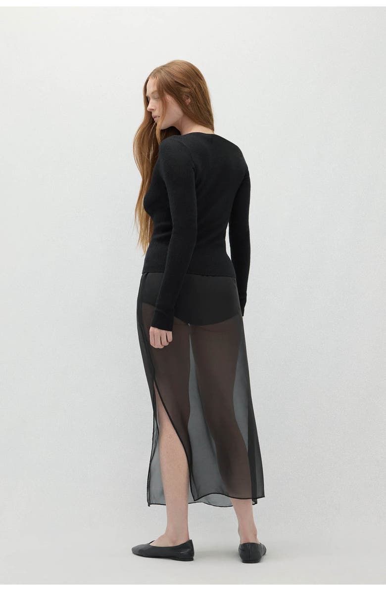 NAKED CASHMERE Marlowe Cashmere Henley, Alternate, color, Black