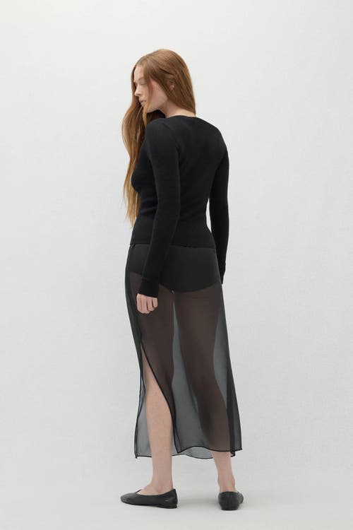 Naked Cashmere Marlowe Cashmere Henley In Black