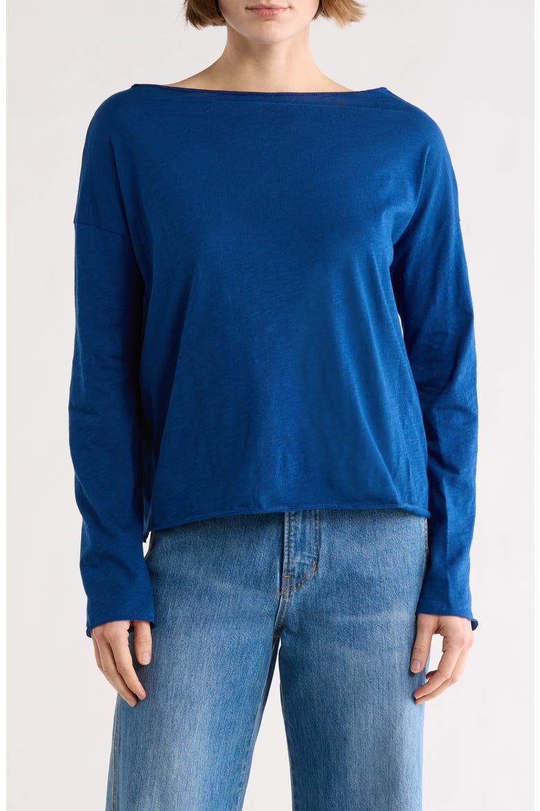 Boat Neck Sweater, Main, color, LYONS BLUE