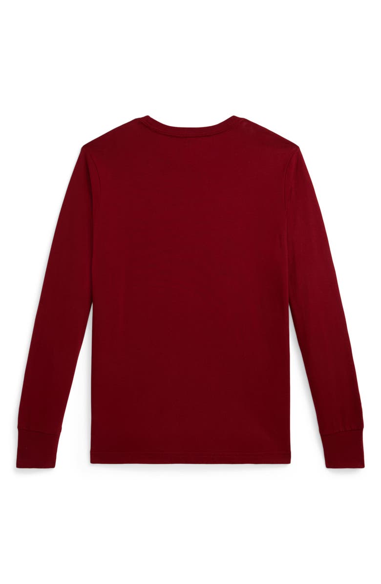 Polo Ralph Lauren Kids' Long Sleeve Cotton Jersey T-Shirt, Alternate, color, Red