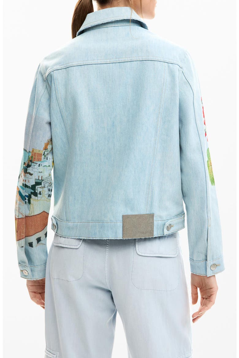 Amalfi Denim Trucker Jacket, Alternate, color, MEDIUM BLUE
