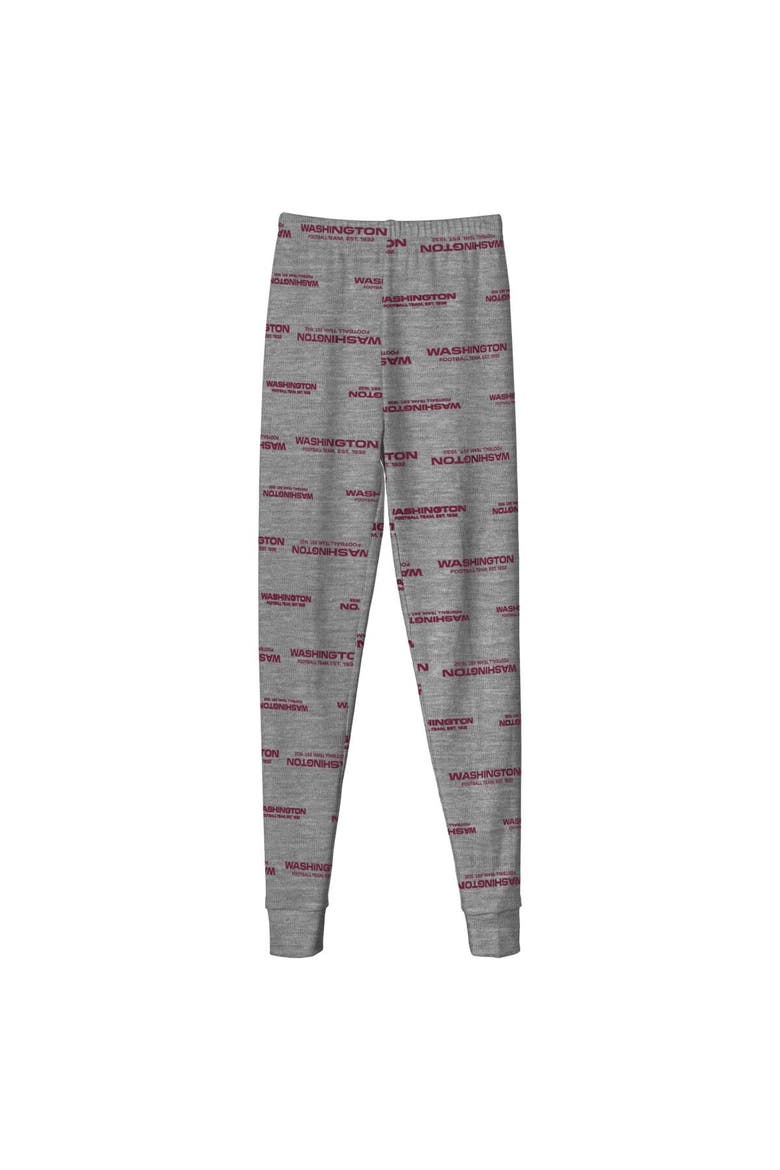 Preschool Heather Gray Washington Football Team Long Sleeve T-Shirt & Pants Sleep Set, Alternate, color, Heather Gray