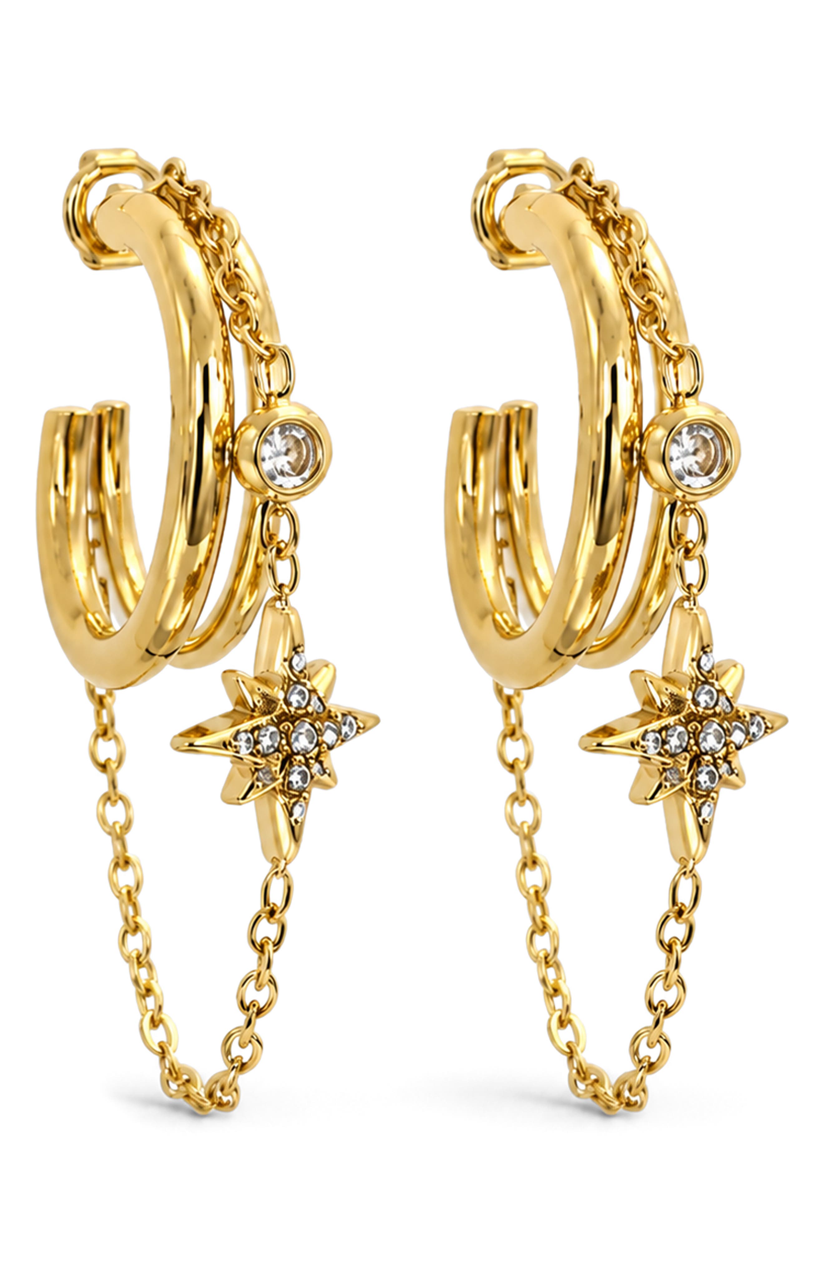 Celestial Chain Hoop Earrings