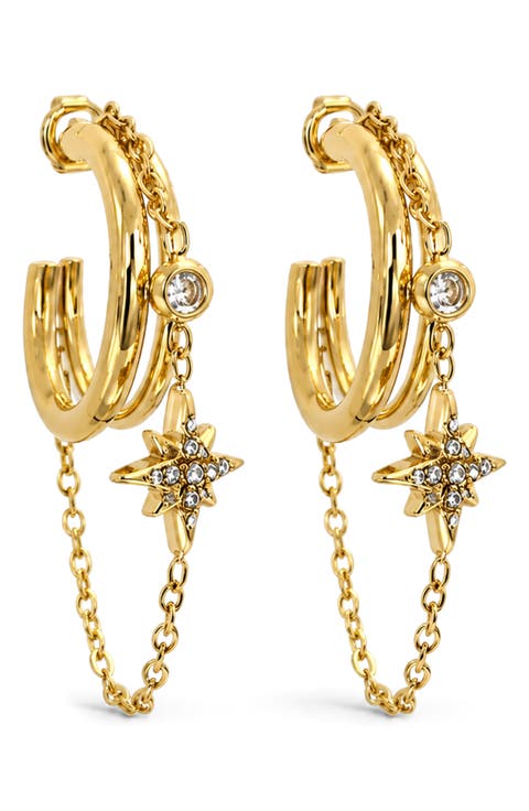 Celestial Chain Hoop Earrings