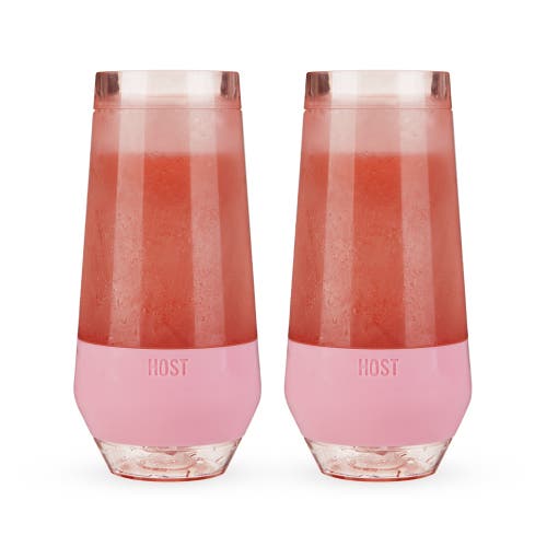 Host Champagne Freeze Cooling Cup Set Of 2 In Tinted Blush