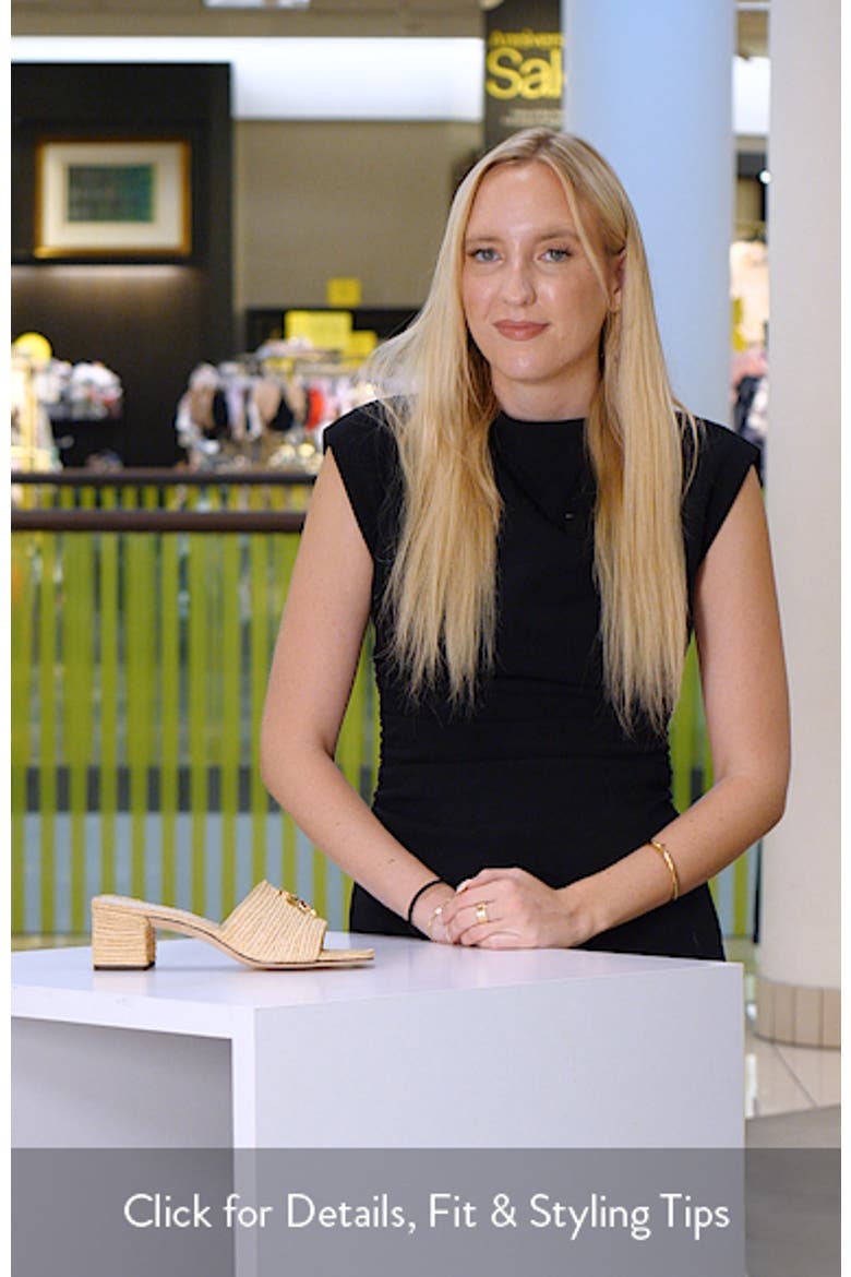 Eleanor Raffia Slide Sandal video
