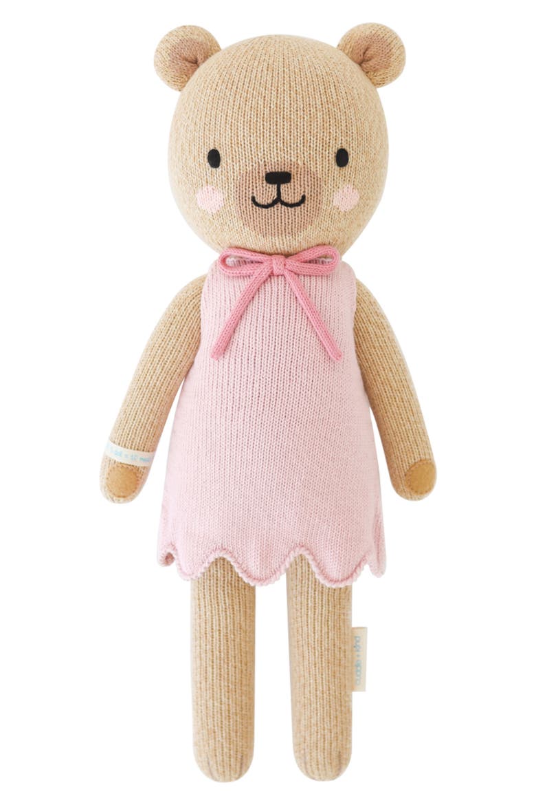 Little Bella the Honey Bear Stuffed Animal, Main, color, PINK