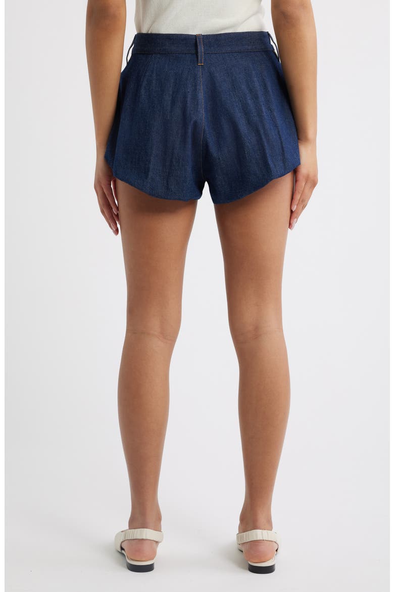 The Shell Bubble Hem Denim Shorts, Alternate, color, PUZZLE