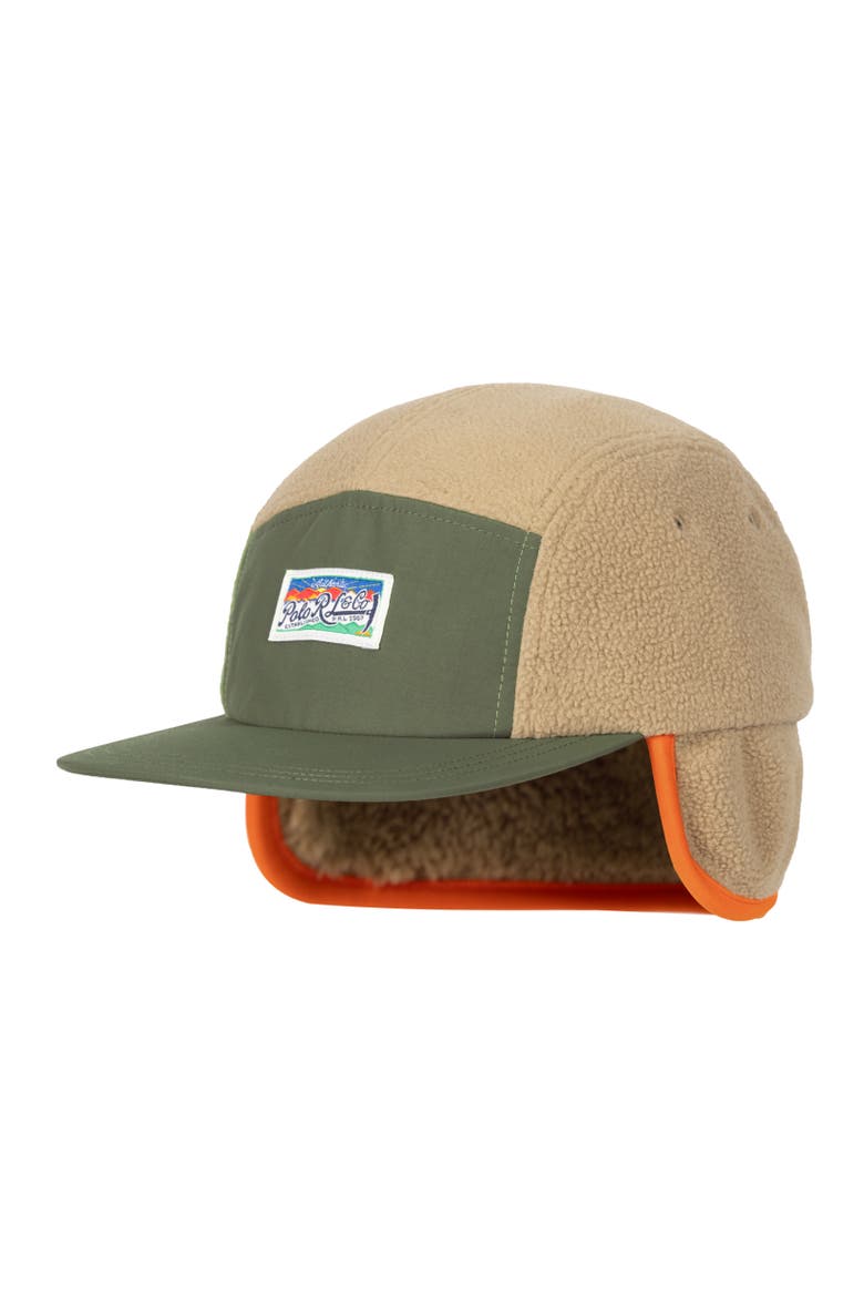 Colorblocked Fleece Hat, Main, color, Khaki Multi