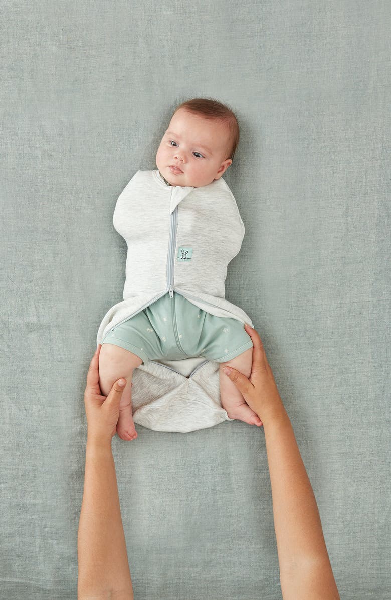 ergoPouch 0.2 TOG Organic Cotton Cocoon Swaddle Sack, Alternate, color, Gray Marle