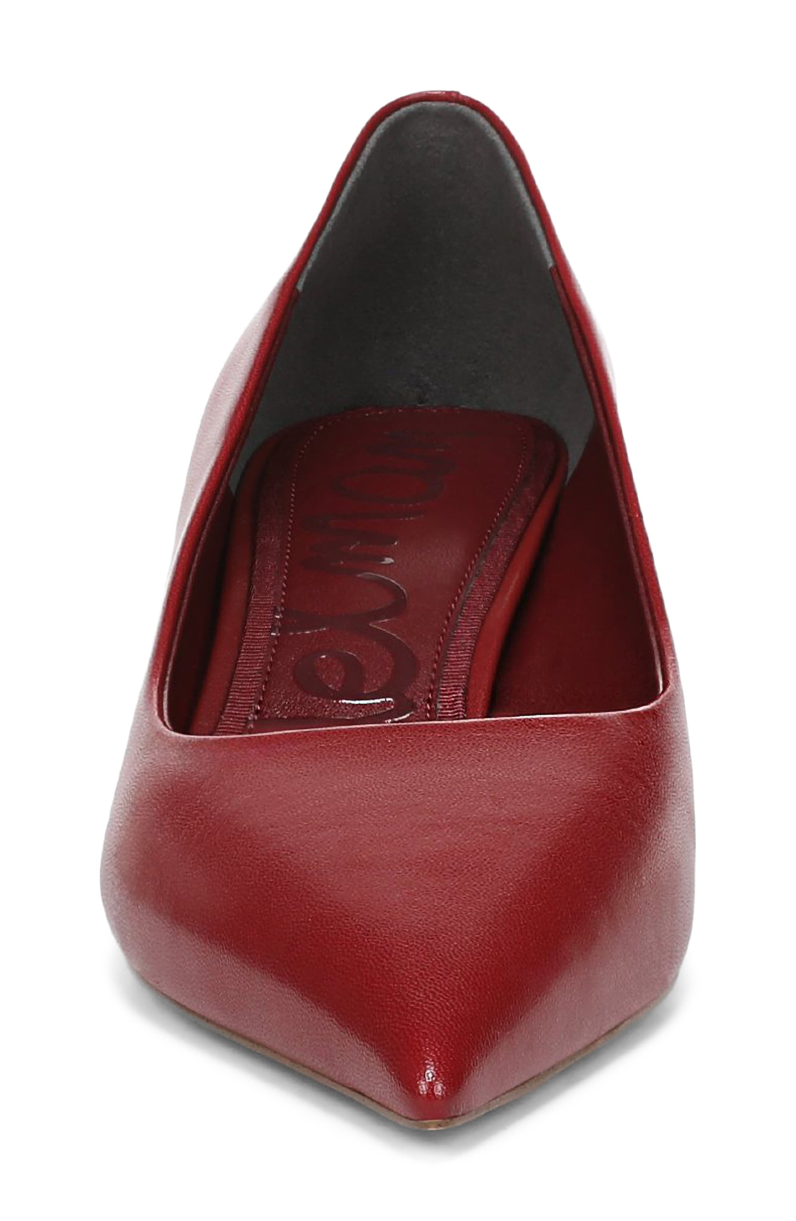 Summer Pointed Toe Kitten Heel Pump, Alternate, color, DEEP SCARLET