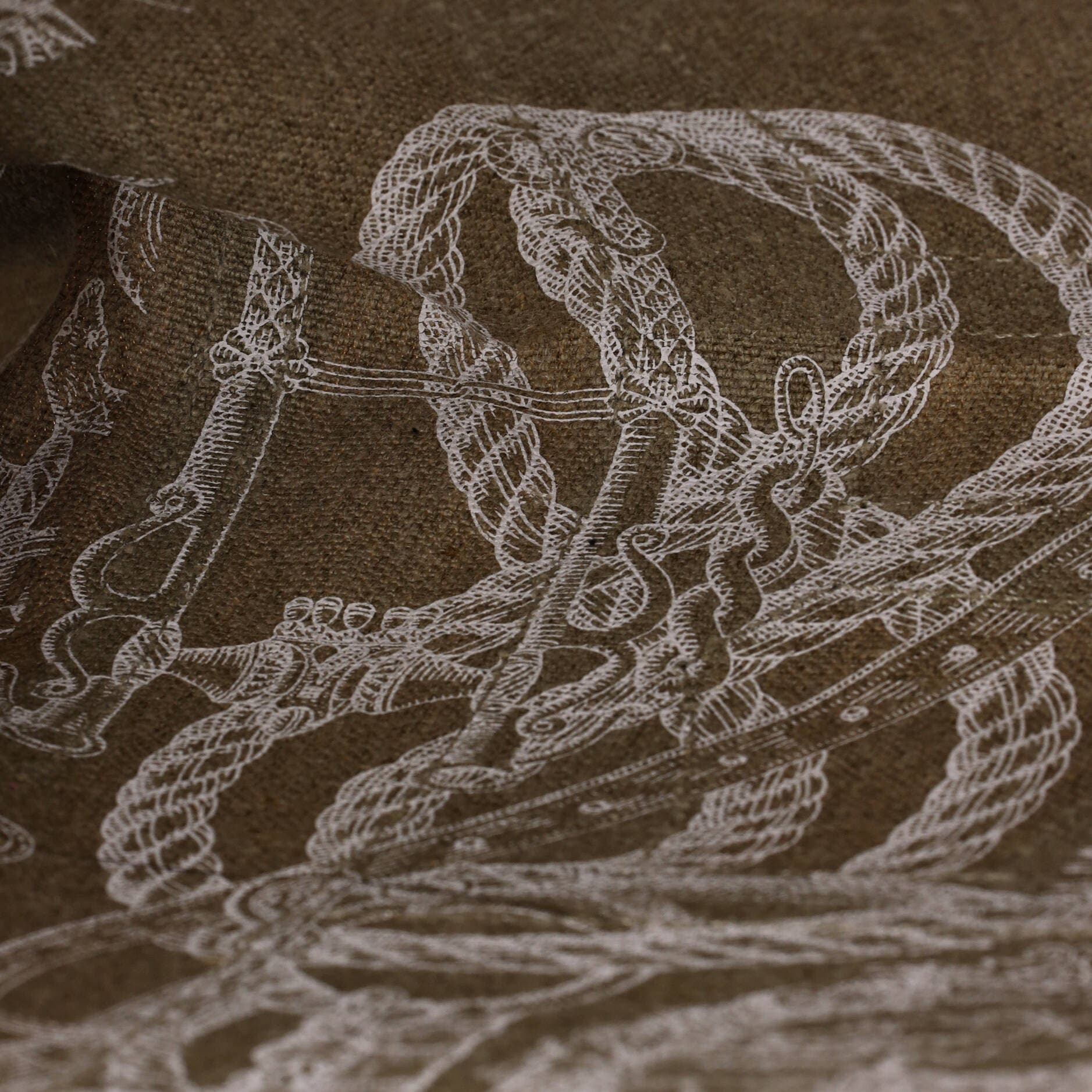 Pre-Owned Hermes Petit H Bell Tote Toile and Leather PM, Alternate, color, Blue