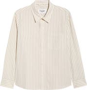 Corridor Stripe Cotton Poplin Button-Up Shirt