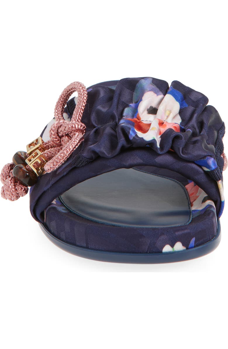 Fendi Feel Knotted Slide Sandal, Alternate, color, Mediterran Multicolor