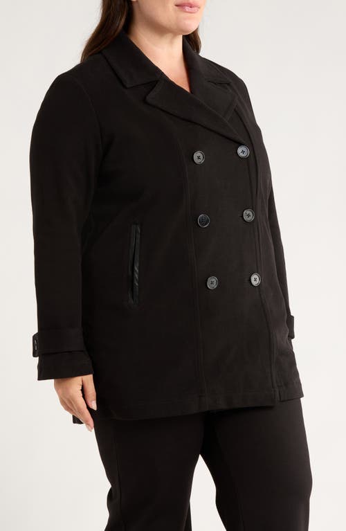 Lyssé Lysse Alma Calvary Stretch Cotton Twill Peacoat In Black