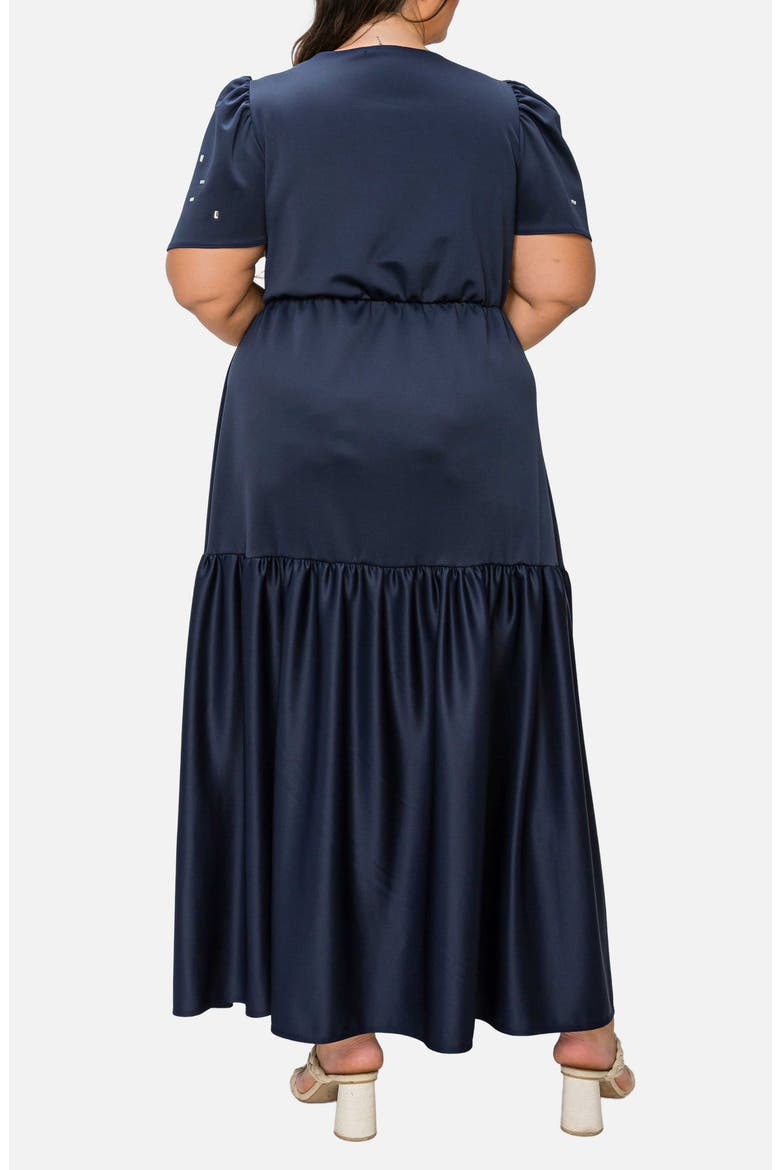 Starlit Soiree Rhinestone Maxi Dress, Alternate, color, NAVY