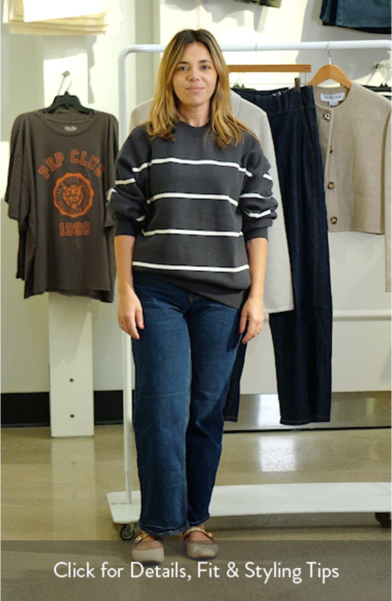 Cloud 9 Fleece Stripe Oversize Sweatshirt, sales video thumbnail