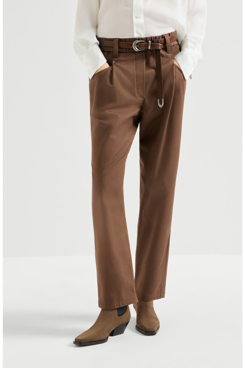 Baggy pull-on trousers, Main, color, Cigar
