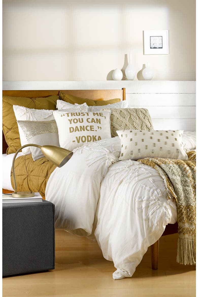 'Trust Me' Accent Pillow, Alternate, color, GOLD ON CREAM