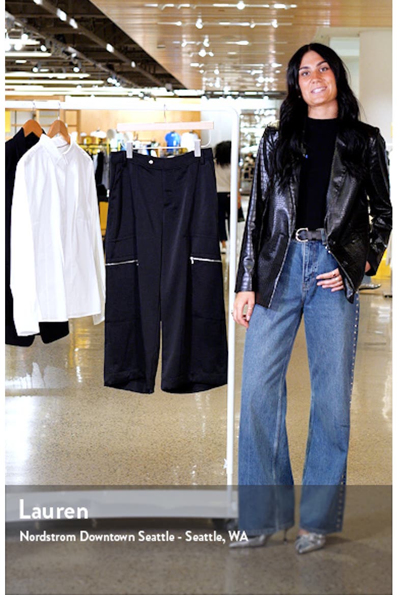 Satin Parachute Crop Wide Leg Pants video