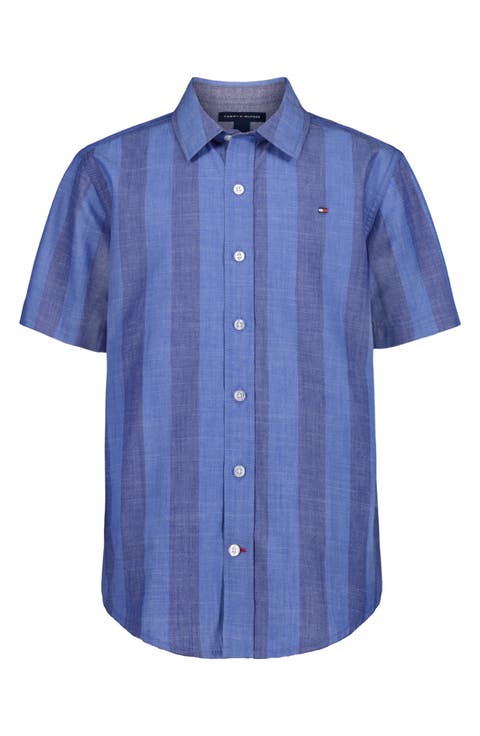 Kids' Awning Stripe Button-Up Shirt (Big Kid)