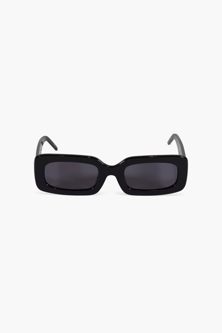 The Happy RECTANGLE Sunglasses, Main, color, Black
