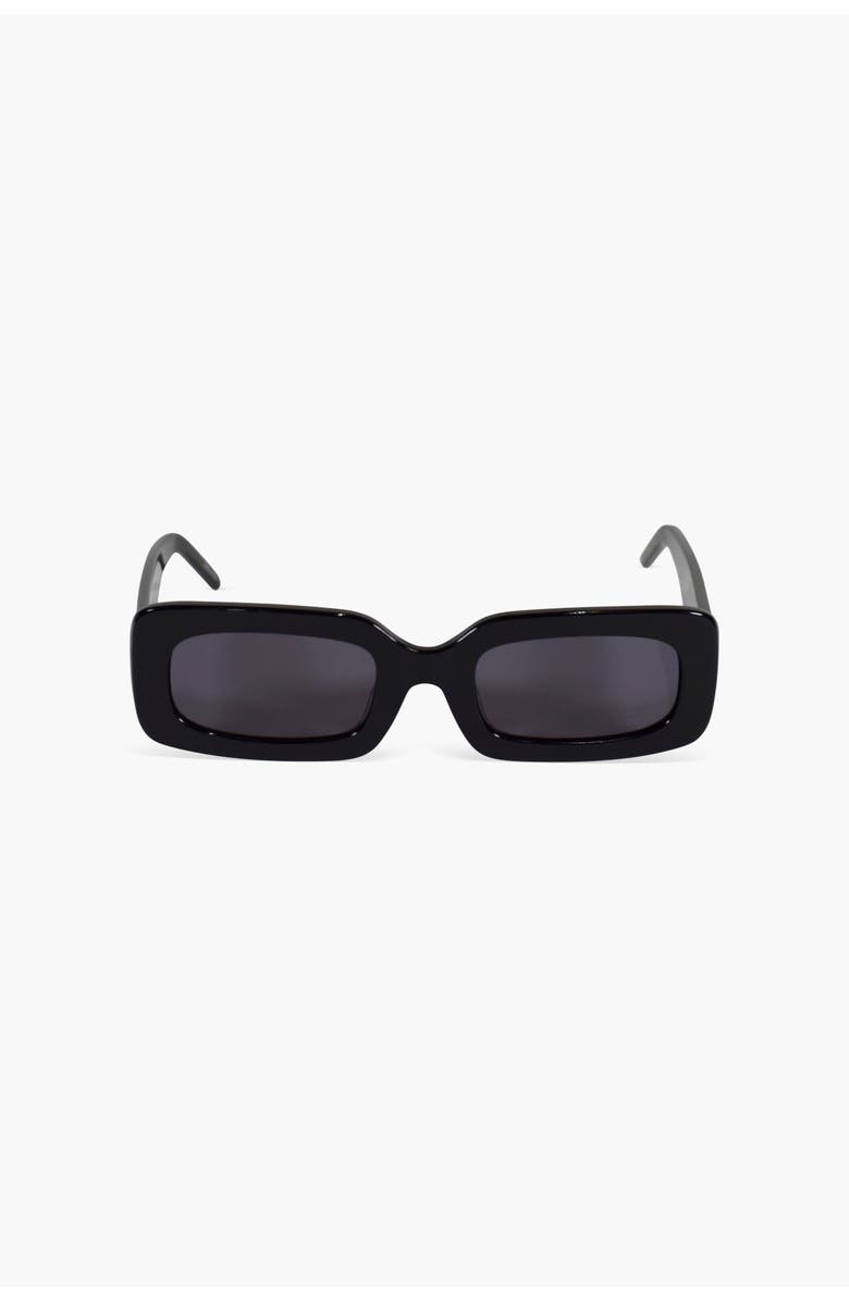 THE CELECT The Happy RECTANGLE Sunglasses, Main, color, Black