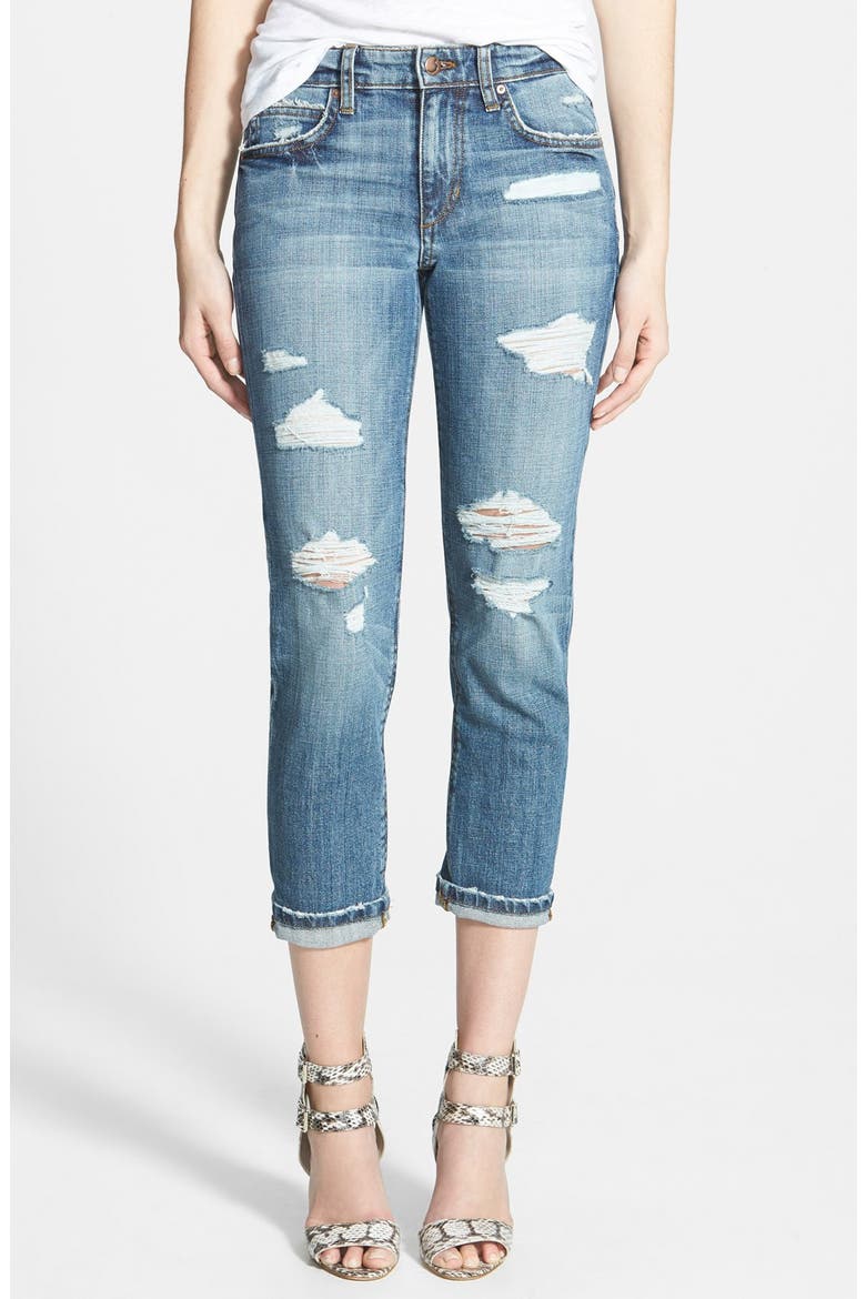 Slim Boyfriend Crop Jeans, Main, color, GESSA