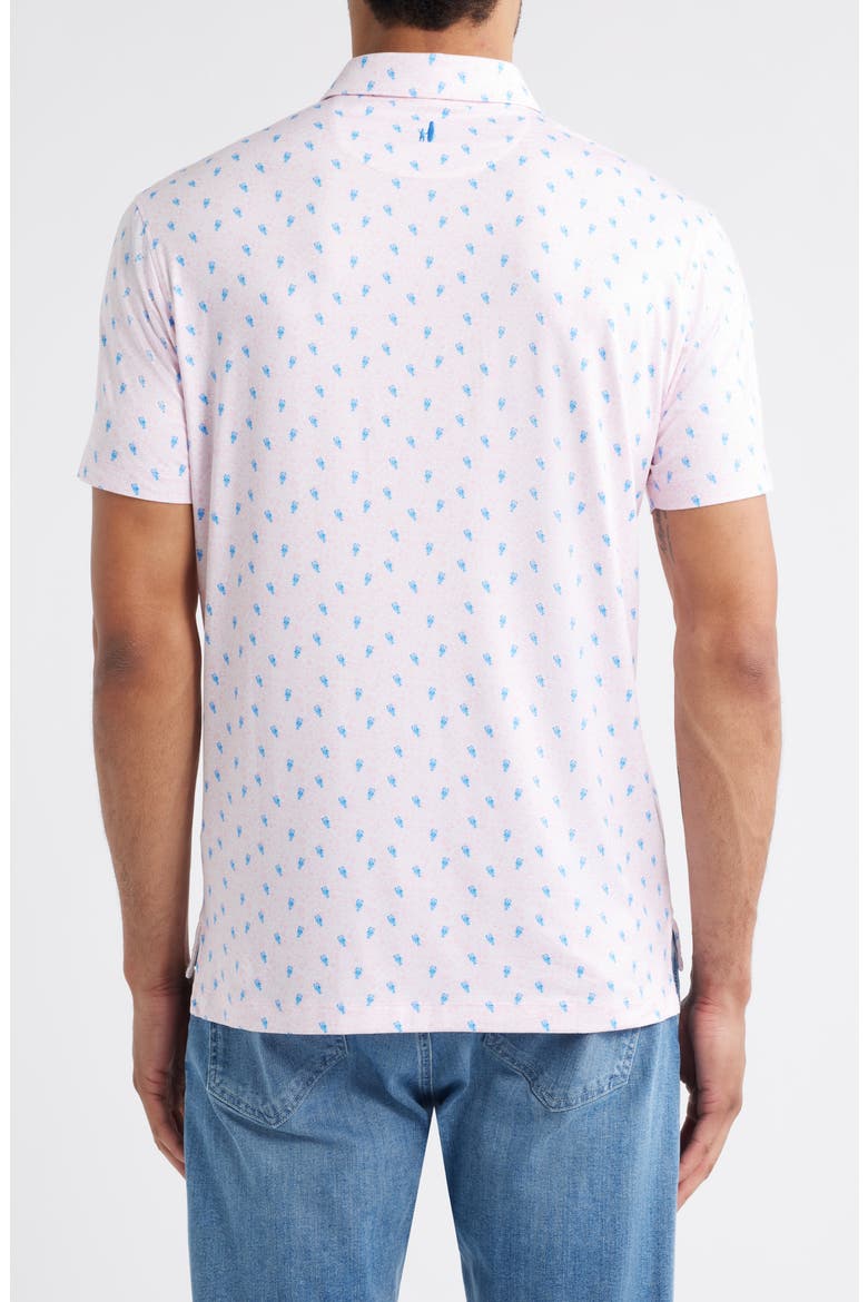 Low Country Crab Print Featherweight Performance Polo, Alternate, color, AZALEA