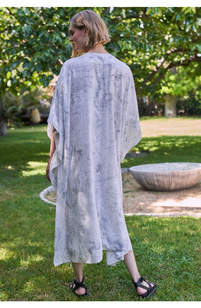 ocean+main Tie Dye Cotton Midi Caftan, Alternate, color, 