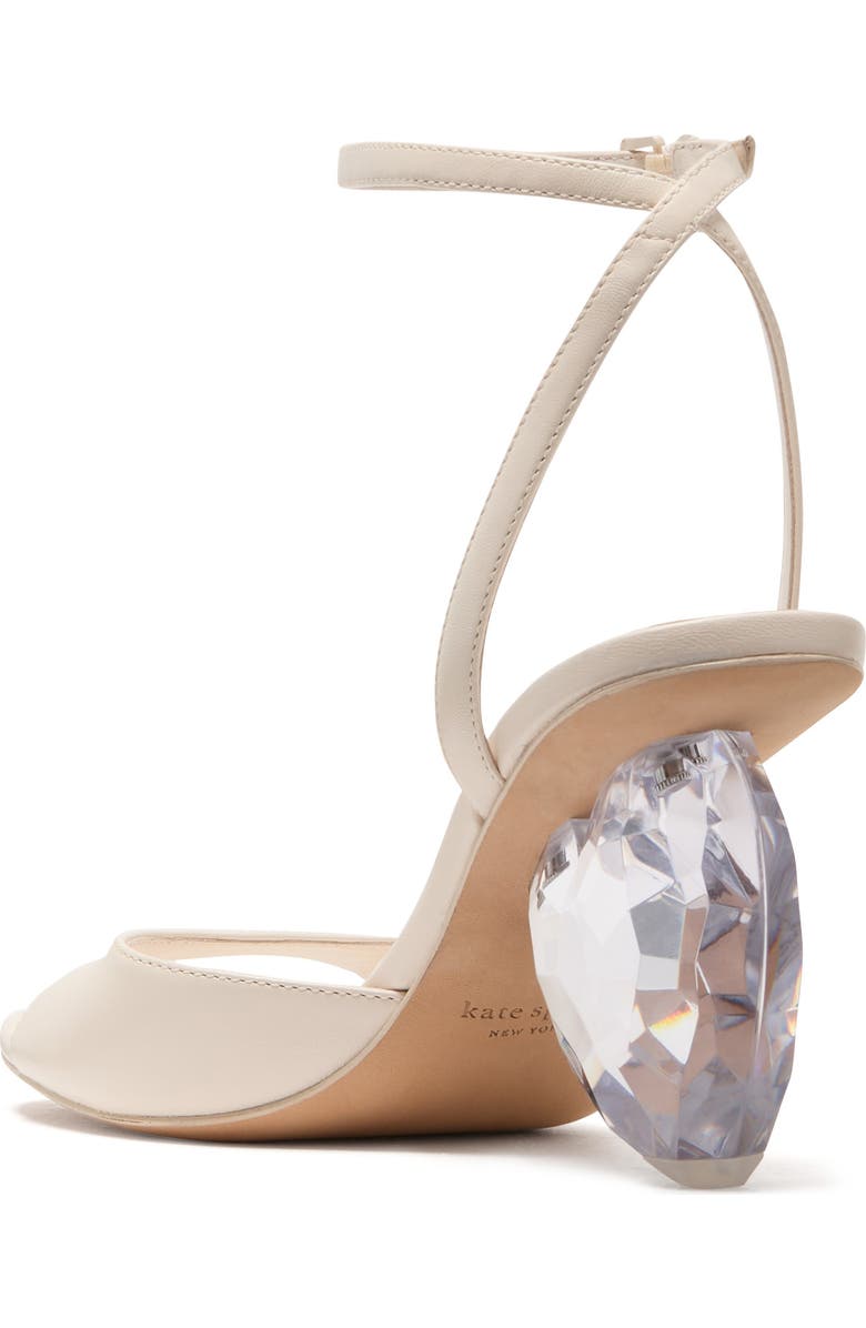 Kate Spade New York heart ankle strap sandal, Alternate, color, Cream