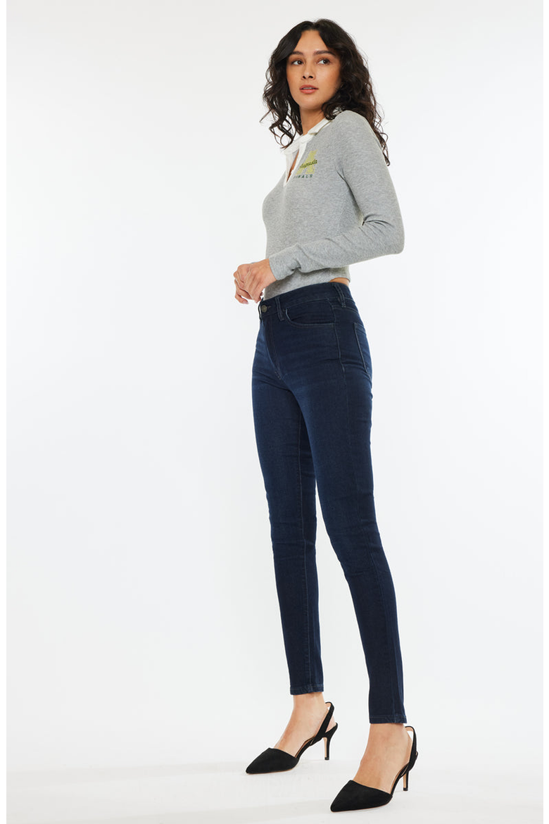Addison Essentials High Rise Super Skinny Jeans, Alternate, color, Super Dark Wash