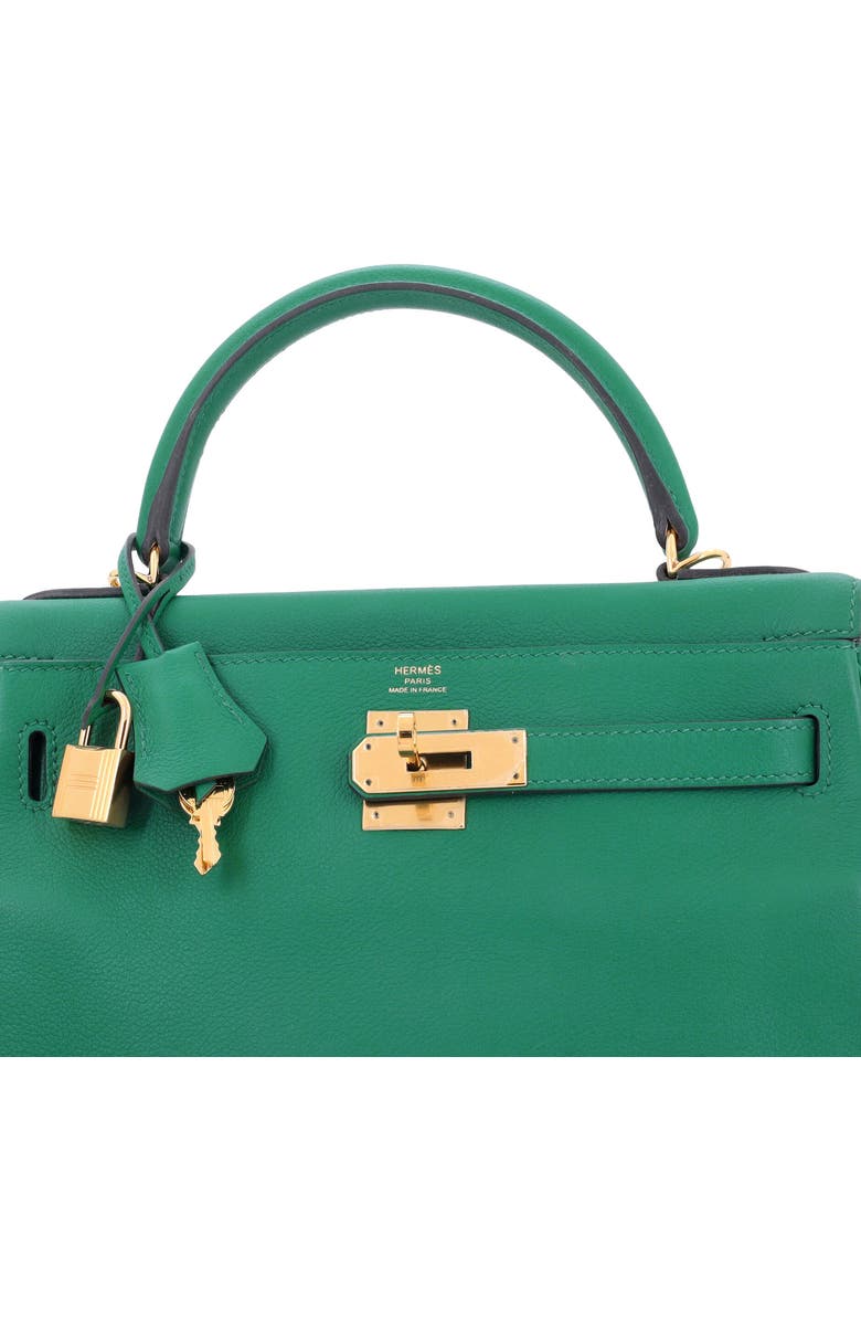 Pre-Owned Hermes Kelly Handbag Green Evercolor with Gold Hardware 28, Alternate, color,