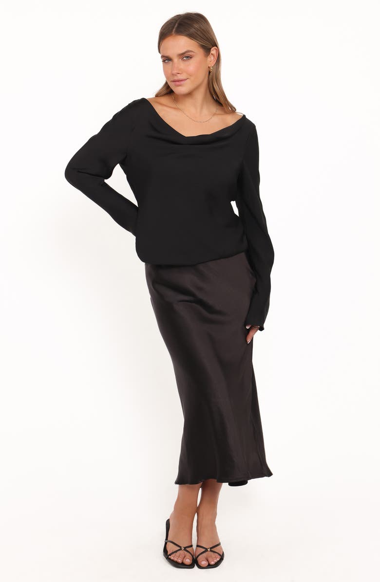 Petal & Pup Vinita Cowl Neck Long Sleeve Top, Alternate, color, Black